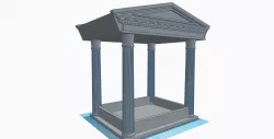 Greek temple with columns - Bird House Feeder