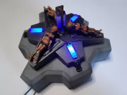Grimdark human powered data core scenery