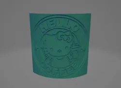 hello kitty round lamp phane / tile paint it your self.