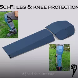Knee/shin protection for Science Fiction/Cyberpunk armor