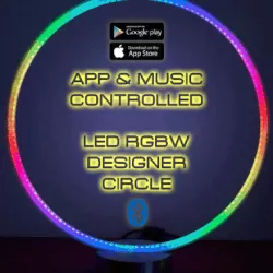 LED RGB DESIGNER CIRCLE RING LIGHT LAMP - App & Music Controlled