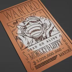 Luffy Gear Five wanted poster