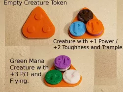 Magic: The Gathering Basic Creature Token (3-Counter Holder) MtG #MtGCounters
