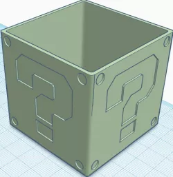 Mario Mini Question Block Planter