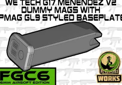 Menendez v2 Dummy mag for GGB airsoft or FGC-6 GL9 version