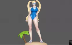 MIKA SWIMSUIT SEXY GIRL STREET FIGHTER GAME ANIME CHARACTER 3D print model
