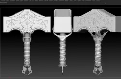 MJOLNIR HAMMER- THOR GOD OF WAR RAGNAROK (one piece)
