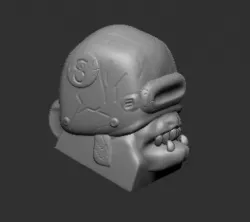 Monster with helmet