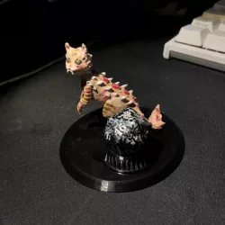 MTG Cat Dinosaur Token (With D20 Holder)