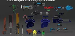 New Custom 7 inch Weapons for Factory Space Marines