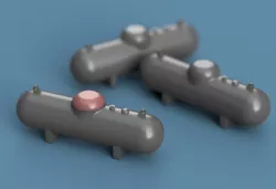 O, HO, N scale House Propane Tank