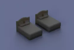 O, HO, N scale Queen Sized Bed