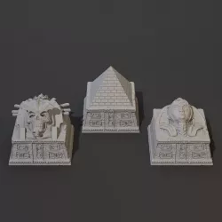 Pack 3 Keycaps of Pyramid Keycap, Egypt Sorcerer Keycap, Pharaoh Keycap - DIGITAL FILES FOR 3D PRINTING - KEYCAP FOR MECHANICAL KEYBOARD