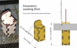 Parametric (FreeCAD) Table Levelling Shim for Laser Cutter