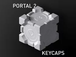 Portal Keycap Companion cube