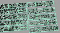 RULER ALPHABET / ABECEDDARY RULE 19,5CM