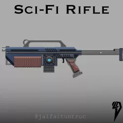 Science Fiction Blaster Rifle
