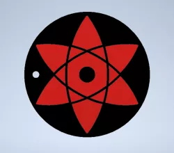 Sharingan ( amateratsu ) Relief Keychain