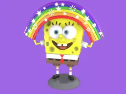 Spongebob with Rainbow 3D print model