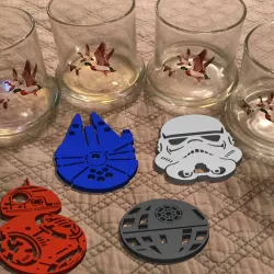 STAR WARS GLASS COASTERS