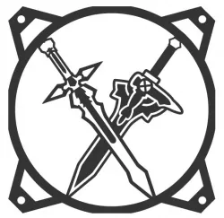 Sword Art Online / Kirito's Swords FAN COVER 120 MM