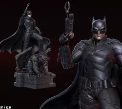 The Batman 2022 - Robert Pattinson STL - 1-6 Scale 3D print model