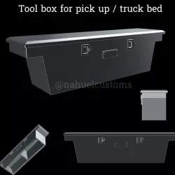 Tool box for pick up / truck bed for model kit / rc / rc / custom diecast / slot
