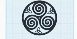 Triquetra symbol, Holy Trinity or triskelion, Celtic symbol of Eternity, Trinity symbol keychain, spiritual wall art decor, fridge magnet, pendant