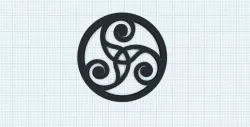 Triquetra symbol, Holy Trinity or triskelion, Celtic symbol of eternity, Trinity symbol keychain, spiritual wall art decor, fridge magnet, pendant