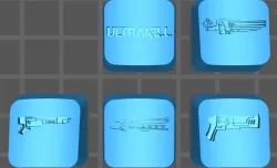 Ultrakill low profile keycaps for Keychron keyboards
