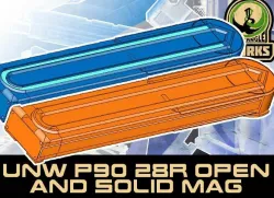 UNW P90  68 cal 28 roundball SOLID and OPEN MAG combo pack