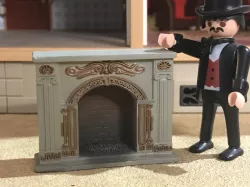 Victorian dollhouse miniature fireplace playmobil scale