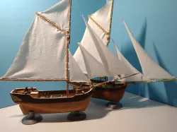 Wooden Sailing Ship (Alabaster) 28mm Tabletop Gaming Terrain
