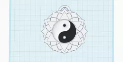 Yin Yang symbol keychain, ying yang pendant, printable spiritual symbol decoration, spiritual wall art decor, energy tag, fridge magnet