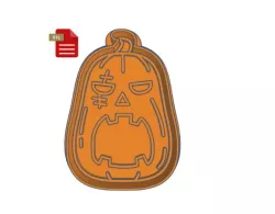 Zombie Pumpkin Cookie Cutter and Stamp