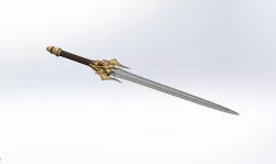 197cm long sword in 200mm sections