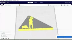 2D Silhouette/Stencil Farmer with Cow