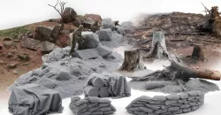 3D Scanned Trees and 3D Printable Wargaming Scatter Terrain