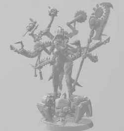 Adep  Ass Mechanicus Priest Tech Female Pinup One Page Wargames