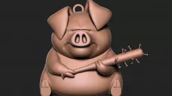 Angry Pig keychain