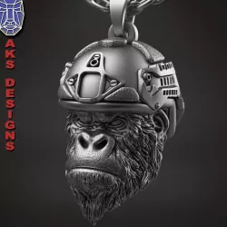 Army soldier monkey v1 Pendant jewelry