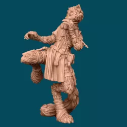 Arrissa, a kitty monk - dnd miniature [presupported]