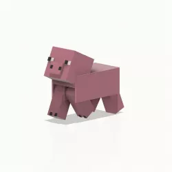 Articulated Minecraft Pig