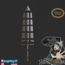 Asta Demon Slayer Sword 3D Model Digital File - Black Clover Cosplay - Asta Cosplay