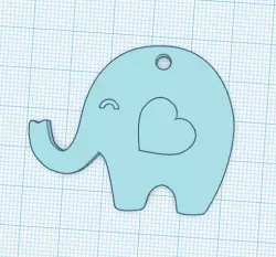 baby elephant keychain