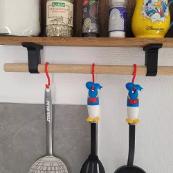 Bar and hook fastener