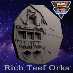 BATTLE ROUND TRACKER, NEW! 40K, 9TH EDITION, WARHAMMER 40000 Bad Moons style