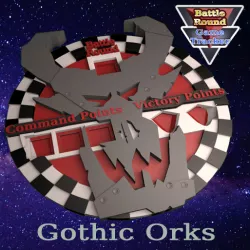BATTLE ROUND TRACKER, NEW! 40K, 9TH EDITION, WARHAMMER 40000 Goff STYLE