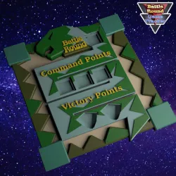 BATTLE ROUND TRACKER, NEW! 40K, 9TH EDITION, WARHAMMER 40000 Snakebite STYLE