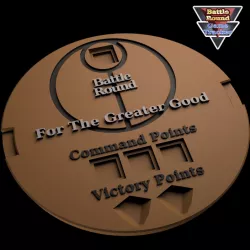 BATTLE ROUND TRACKER, NEW! 40K, 9TH EDITION, WARHAMMER 40000 Tau style